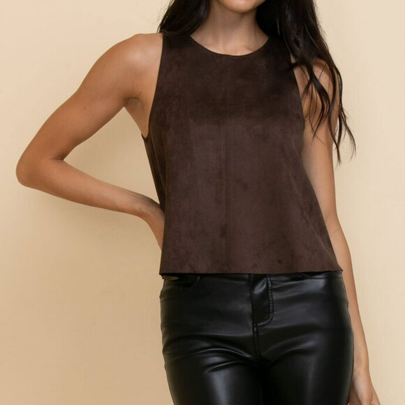 Faux Suede Tank Top - Picture 2 of 6
